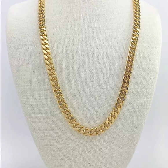 *NEW* MEN GOLD LINK CHAIN & BRACELET CUBAN… - Picture 2 of 3